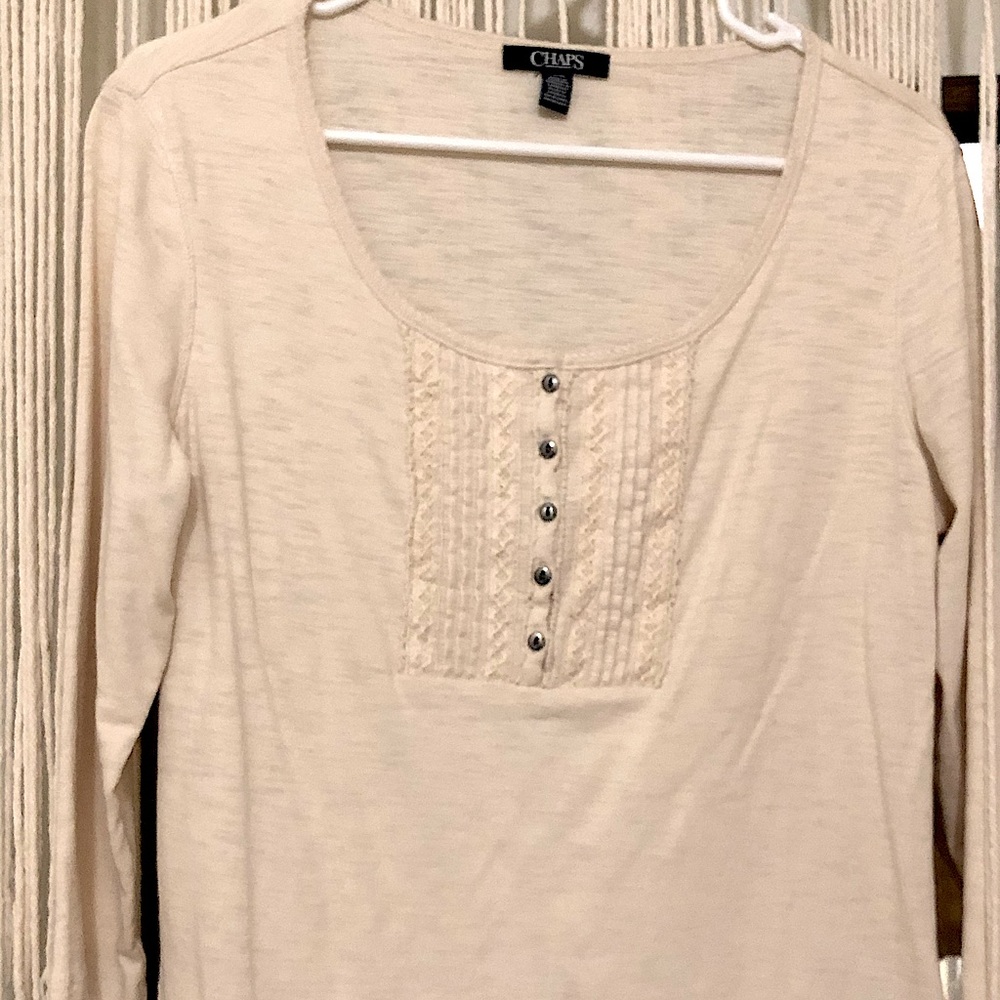 Chaps 3/4 length sleeve shirt
